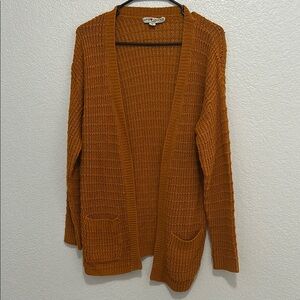 Cozy Open-Front Sweater - Brown